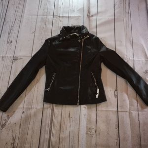 Closet Space Faux leather Studded Moto Jacket